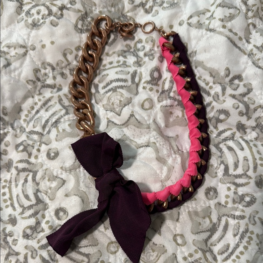 Pink and Gold Chain Necklace